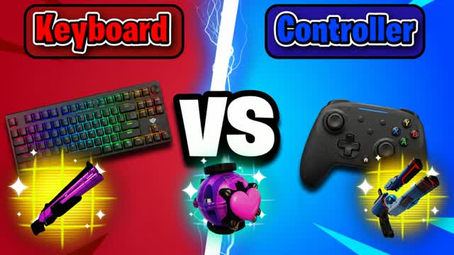 Epic KeyBoard Vs Controller RVB🔴🔵 — Fortnite Creative map