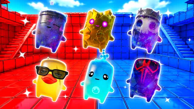 RED VS BLUE PURE COURAGE 🔴🔵 — Fortnite Creative map cover art