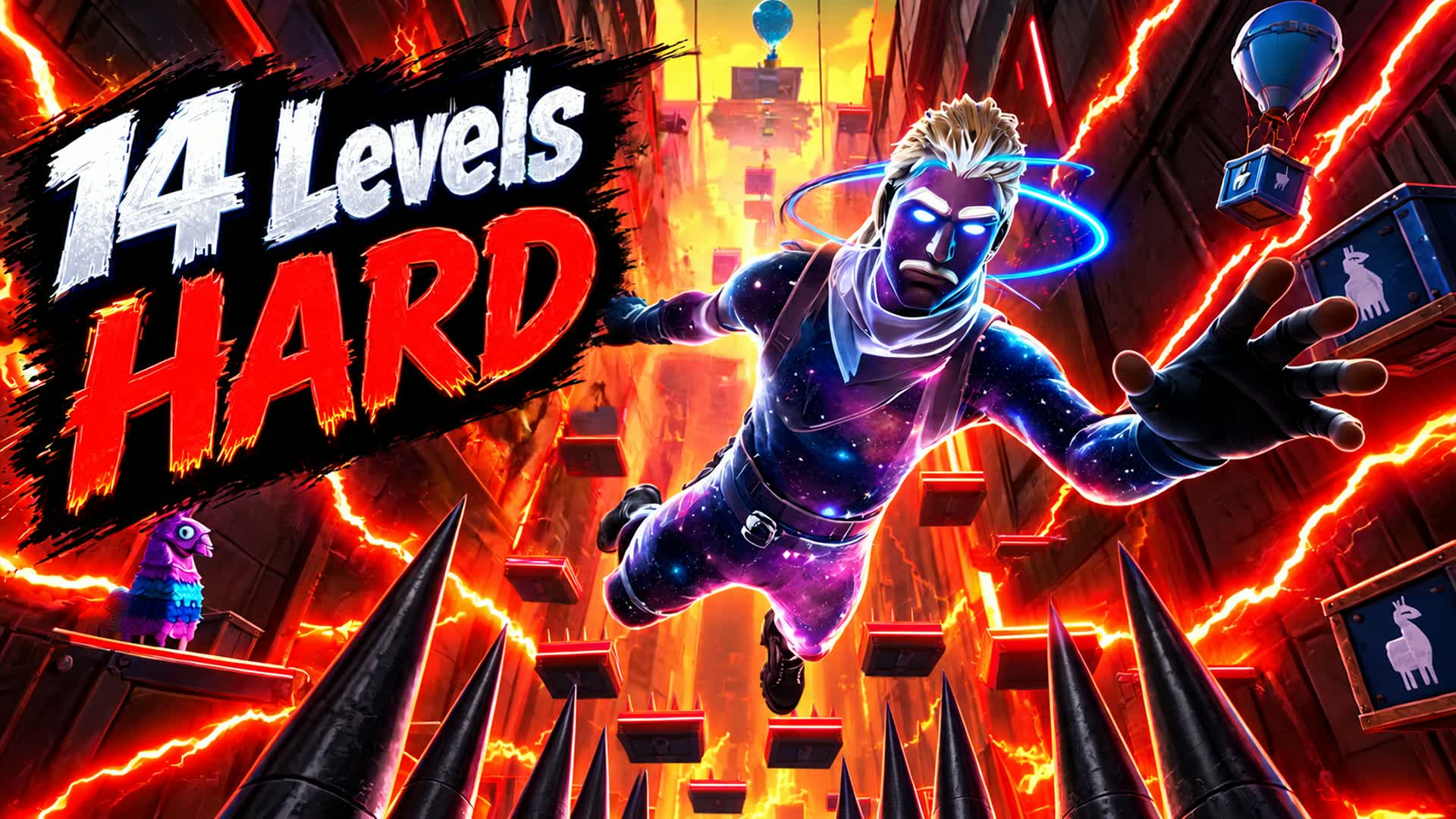 14 LEVELS: HARD PARKOUR 7666 67 — Fortnite Creative map
