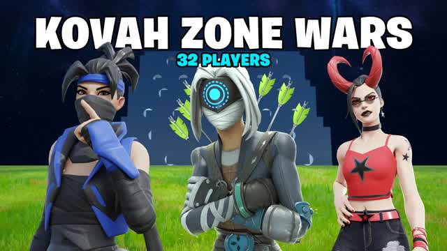KOVAH ZONE WARS (32 PLAYERS) v2 — Fortnite Creative map cover art