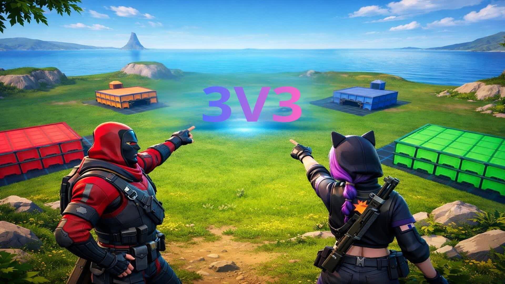 الوان مصغر 3V3 — Fortnite Creative map
