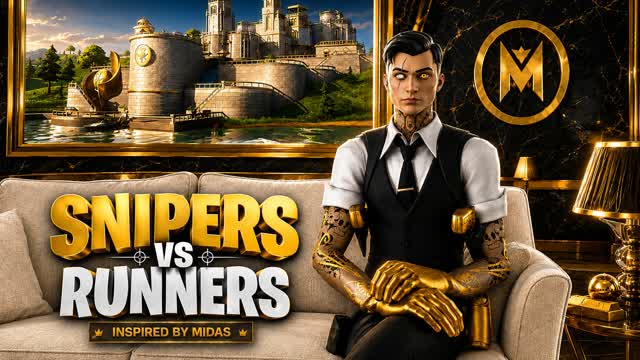 SNIPERS VS RUNNERS - MIDAS 👑 — Fortnite Creative map