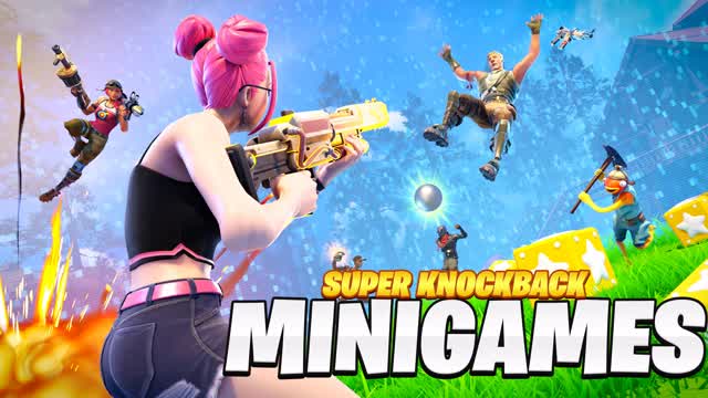 SUPER KNOCKBACK - MINIGAMES — Fortnite Creative map
