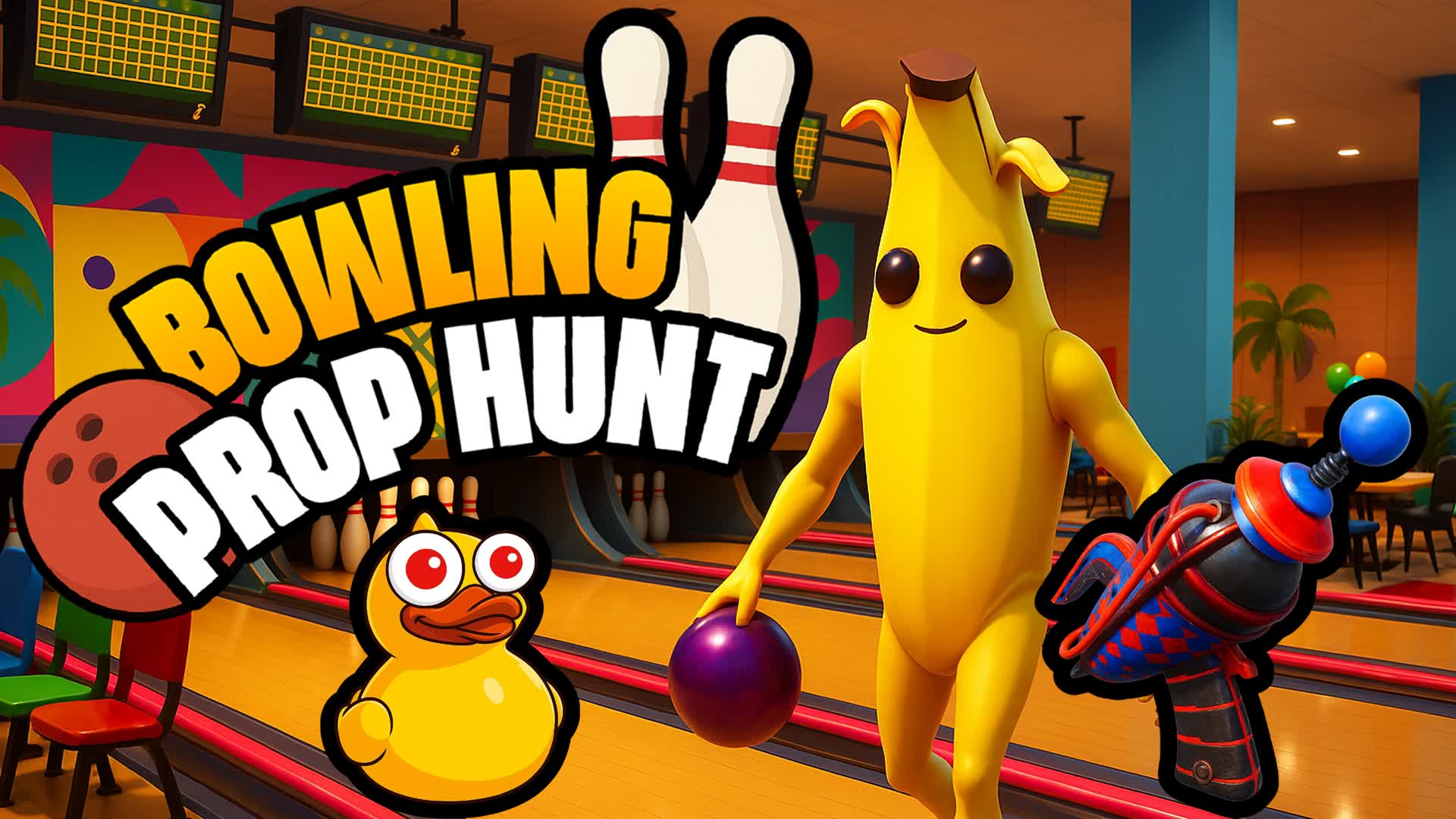 SUMMER BOWLING 🎳 PROP HUNT — Fortnite Creative map
