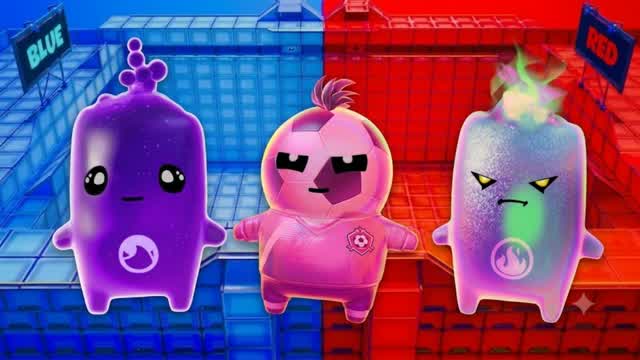 NEW BIG RED VS BLUE SUPERPOWERS — Fortnite Creative map