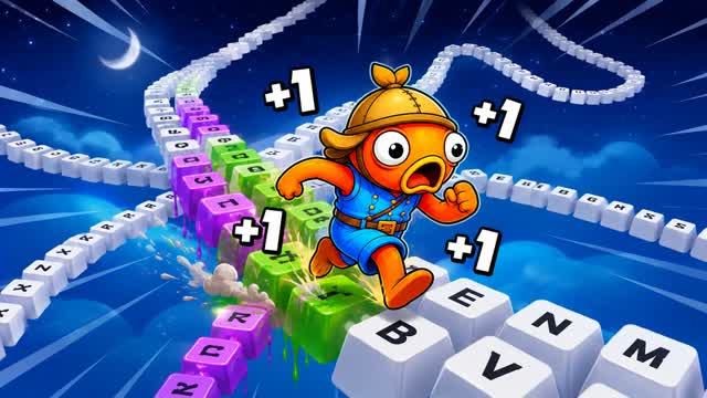 +1 Speed ASMR Keyboard Escape — Fortnite Creative map cover art