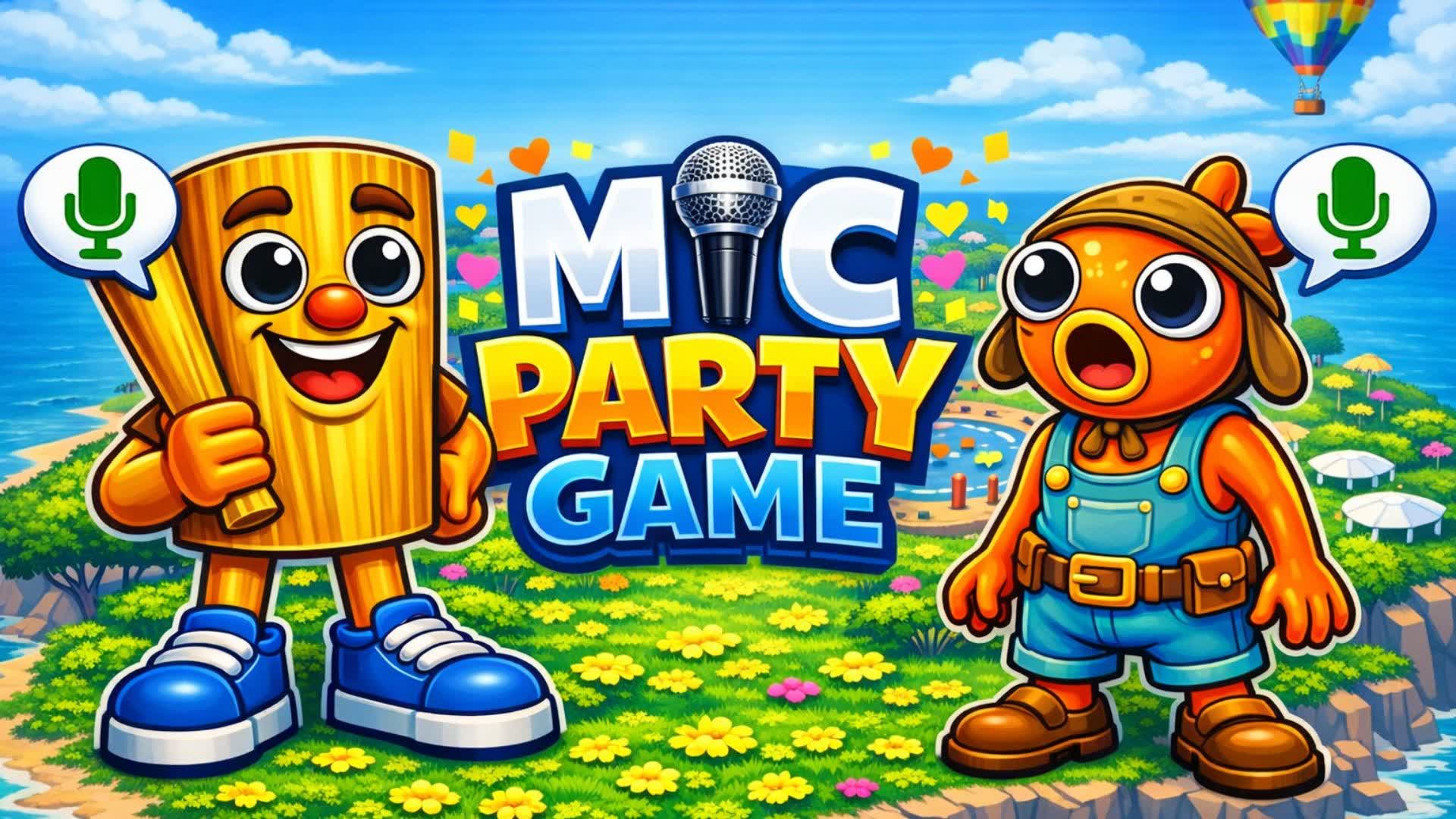 MIC PARTY GAME🔊PROXIMITY CHAT — Fortnite Creative map