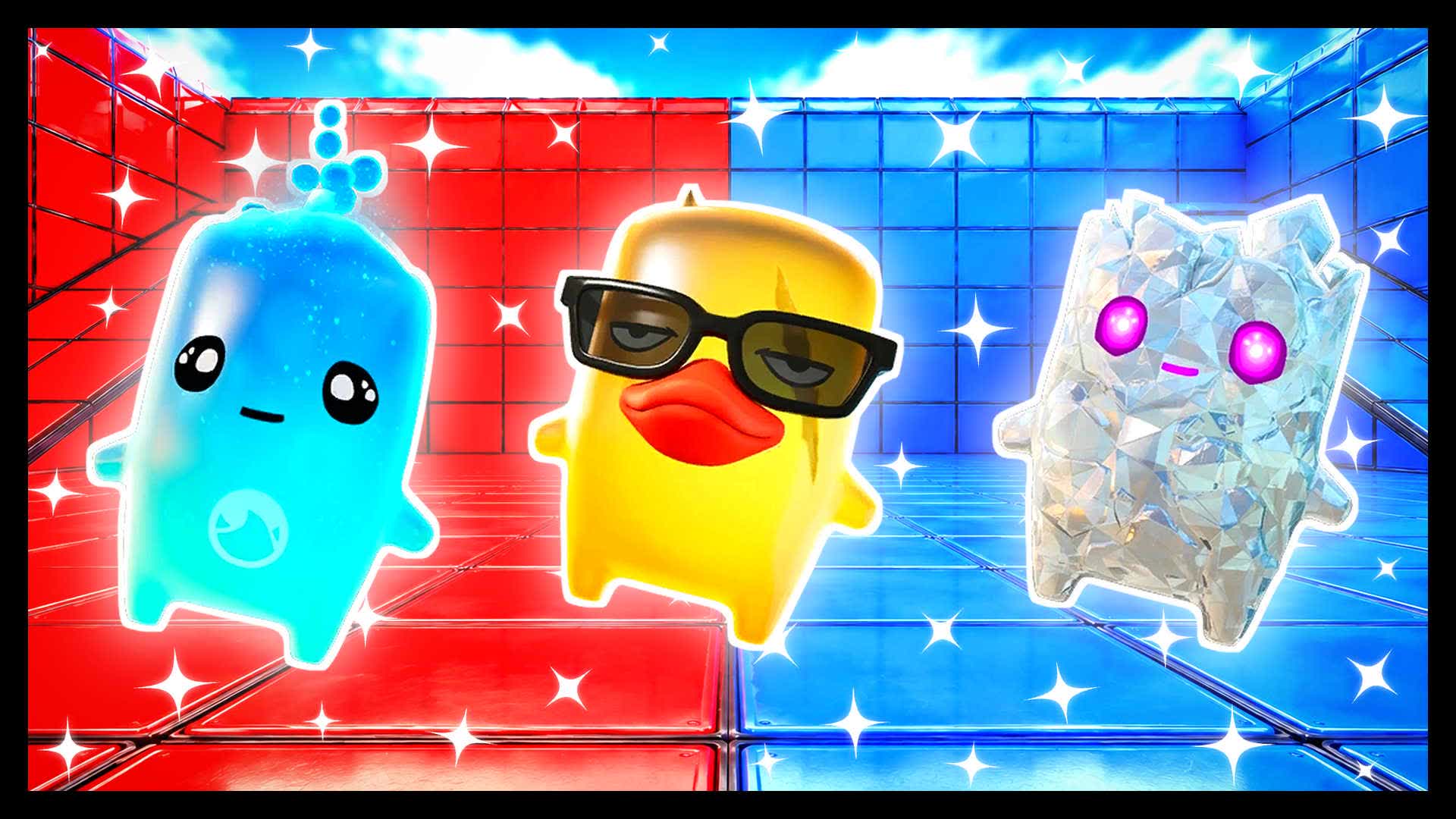 RED VS BLUE CONTROL THE DISTANCE 🔴🔵 — Fortnite Creative map