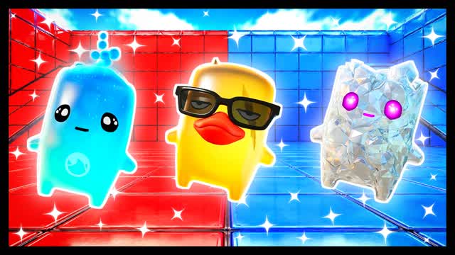RED VS BLUE CONTROL THE DISTANCE 🔴🔵 — Fortnite Creative map