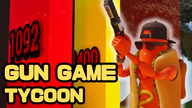 GUN GAME TYCOON — Fortnite Creative map cover art
