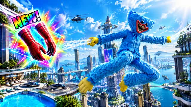 🎯GUN 🎯GAME SPIDER🎯 CITY😎 — Fortnite Creative map cover art