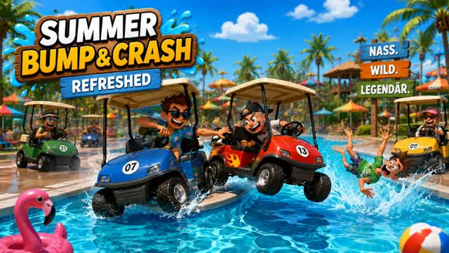 Summer Bump & Crash Refreshed — Fortnite Creative map cover art