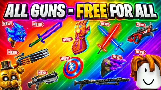 ⭐ALL GUNS deektop1 RVB RED VS BLUE — Fortnite Creative map