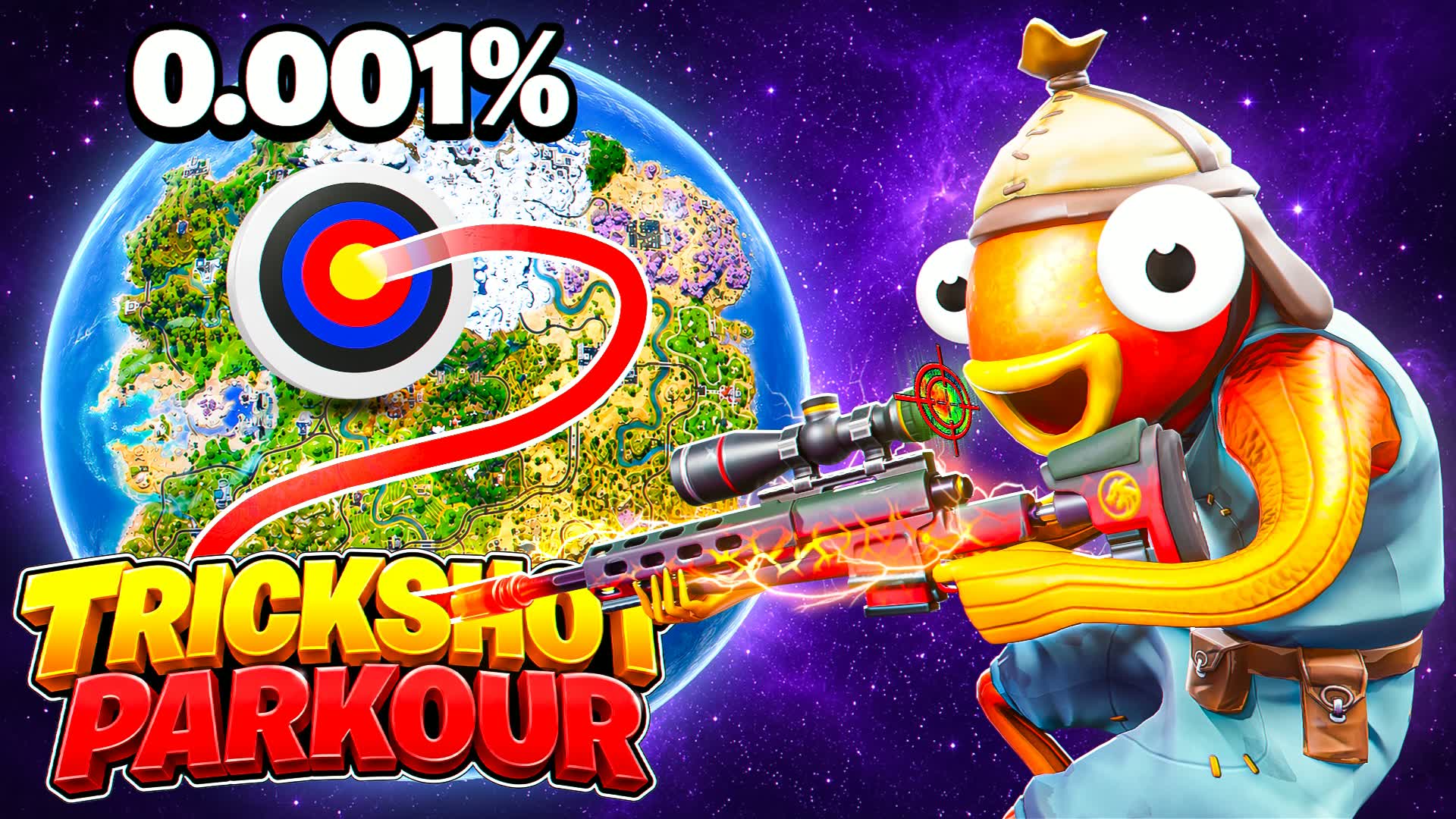 🎯TRICKSHOT PARKOUR🎯FUN! 100+ — Fortnite Creative map