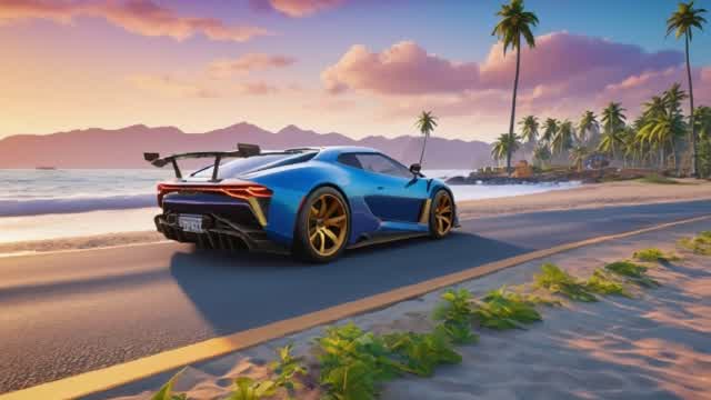 🌴 MIAMI DRIVE 🌴 — Fortnite Creative map cover art