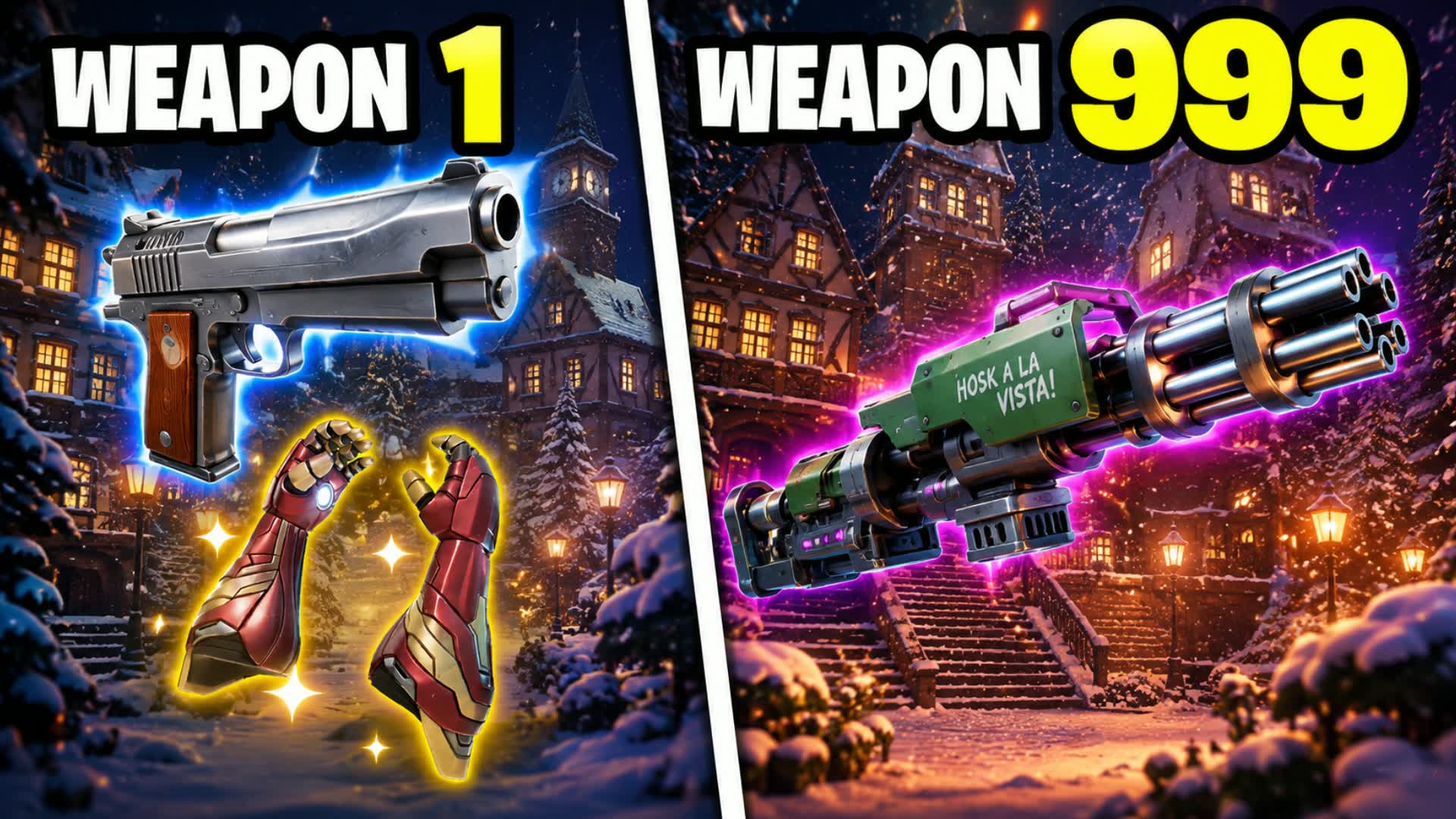 gun game one shot FFA ice king — Fortnite Creative map