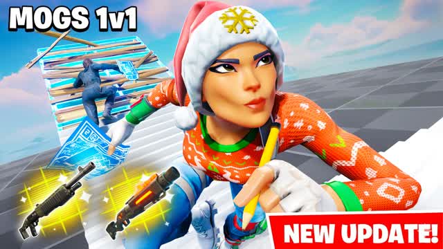 Mogs 1v1 Build Fights (Current Guns) — Fortnite Creative map cover art