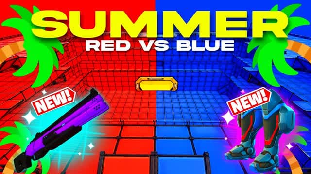 Summer Red VS Blue🔴🔵Vehicles — Fortnite Creative map cover art