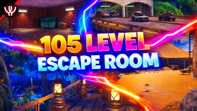 105 Level Escape Room 🧩 — Fortnite Creative map cover art