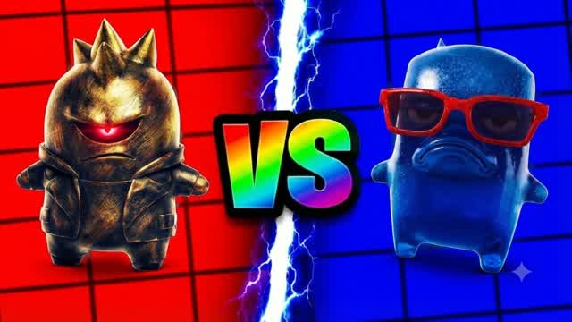 RED vs BLUE RVB UNC — Fortnite Creative map cover art