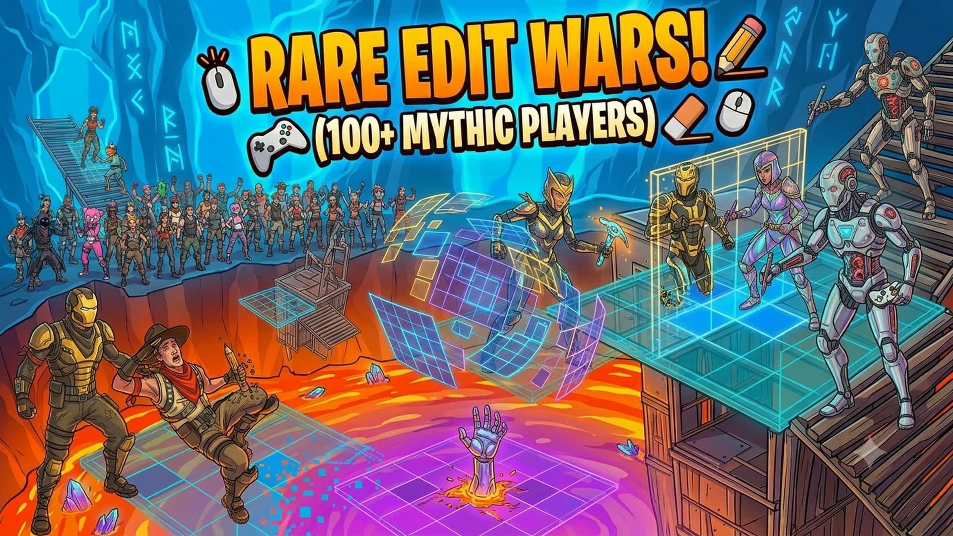 RARE EDIT WARS LAVA (40 PLAYERS) — Fortnite Creative map