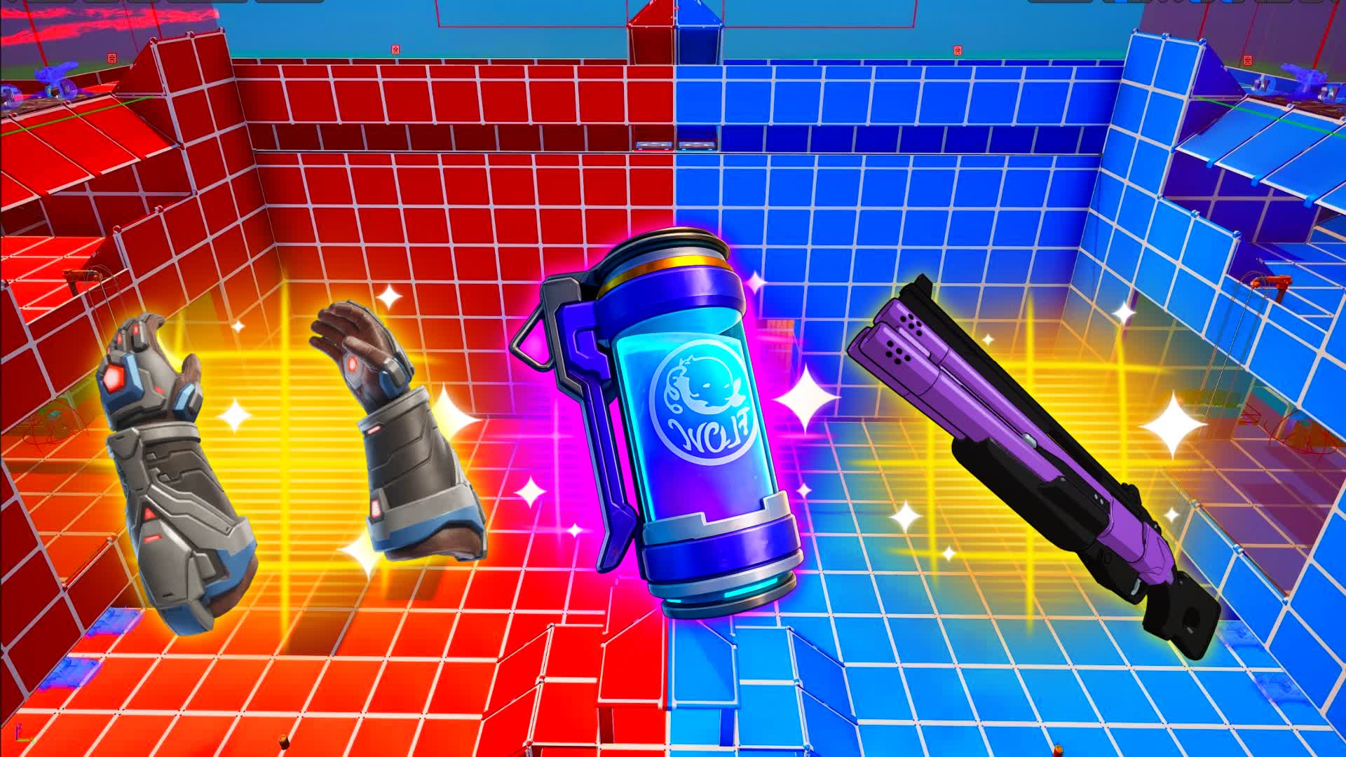 RED VS BLUE CONSOLE AND PC 🔴🔵 — Fortnite Creative map