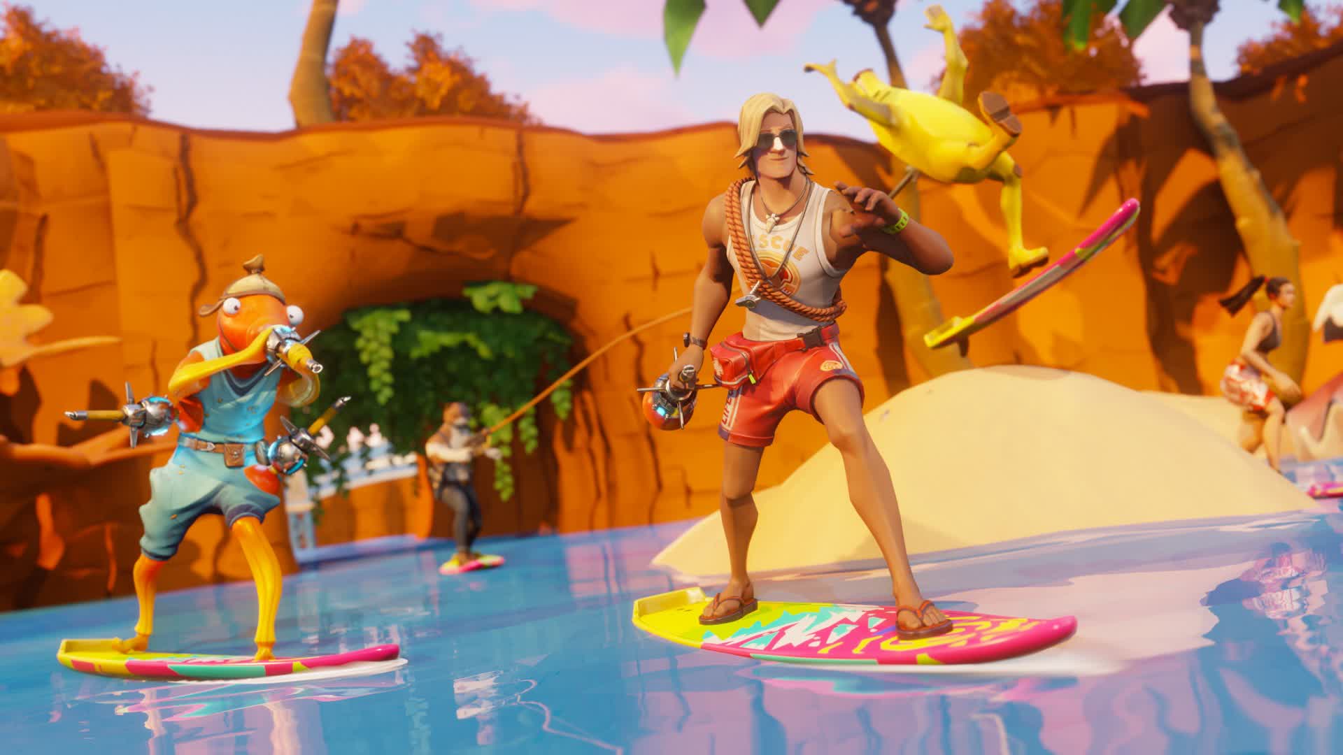 🌊 Summer Team Surf Race 🏄 — Fortnite Creative map