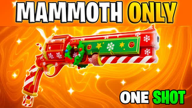 MAMMOTH PISTOL ONLY 🎯 ONE SHOT 🔫 DRIVE — Fortnite Creative map cover art
