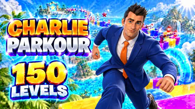 CHARLIE 150 LEVELS PARKOUR 🎆 — Fortnite Creative map
