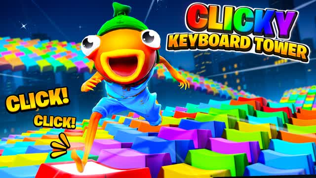 CRAZY KEYBOARD OBBY PARKOUR ⭐️ — Fortnite Creative map cover art