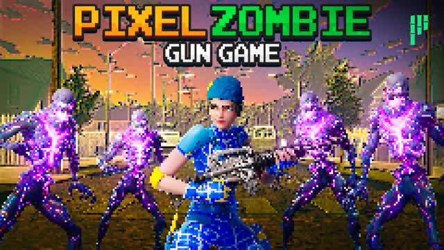 Pixel Zombie Gun Game — Fortnite Creative map cover art