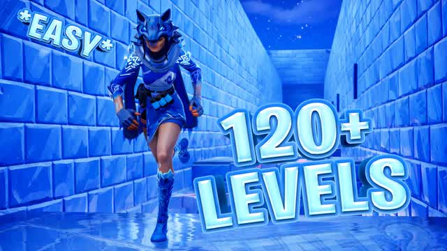 ❄️EASY PARKOUR 120+ — Fortnite Creative map cover art