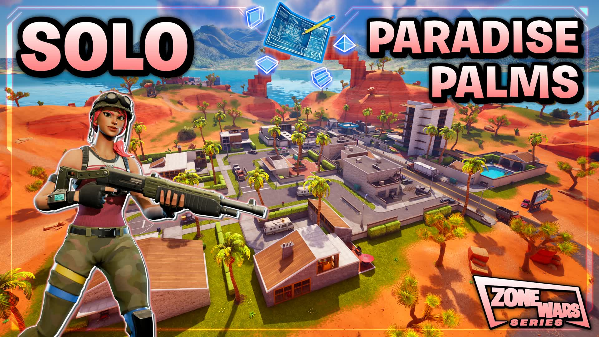 (Solo👤) Paradise Zone Wars [Series] — Fortnite Creative map