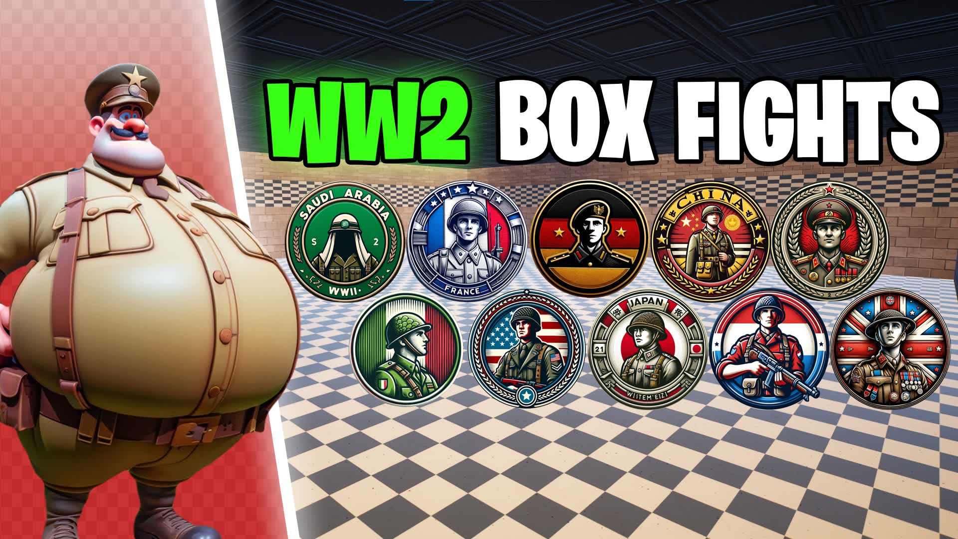 💥WORLD WAR 2 BOX FIGHTS🔫 — Fortnite Creative map