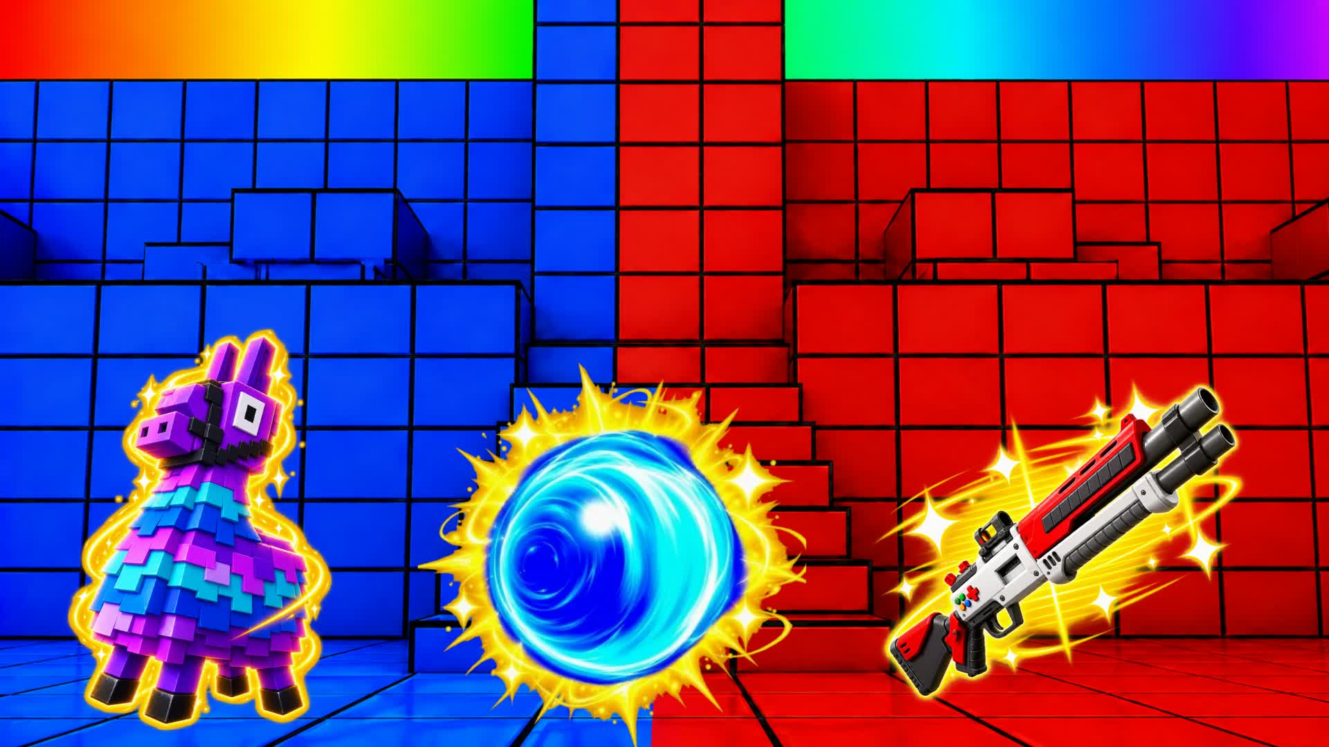 RED VS BLUE 🔴🔵 GAME OVER (ALL GUNS) — Fortnite Creative map