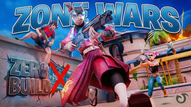 RAPID ZERO BUILD ZONE WARS 1v1v1 — Fortnite Creative map