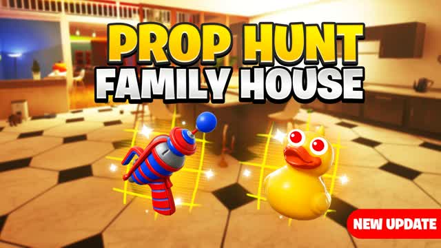 FAMILY HOUSE PROP HUNT 🏠 — Fortnite Creative map cover art