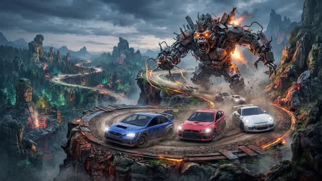 Mecha-Gorilla Mountain Race 🏎️ — Fortnite Creative map