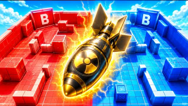 NUKE SUPER RED vs BLUE 🔴🔵 — Fortnite Creative map