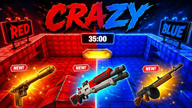 CRAZY RED VS BLUE [CRAZY] — Fortnite Creative map