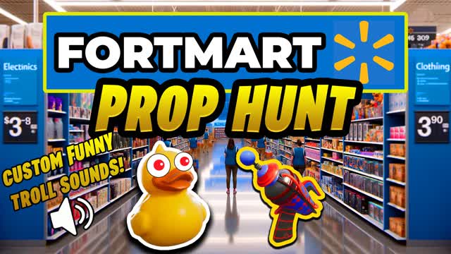 FORTMART PROP HUNT🛒⭐ — Fortnite Creative map cover art
