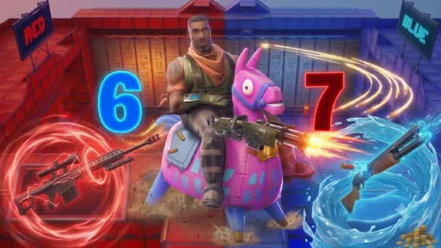 NEW CRAZY SUPERPOWERS RED VS BLUE🔴🔵67 — Fortnite Creative map