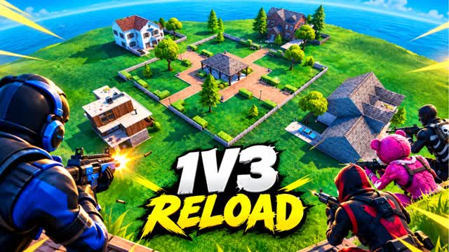 1v3 Reload – New Combat — Fortnite Creative map cover art