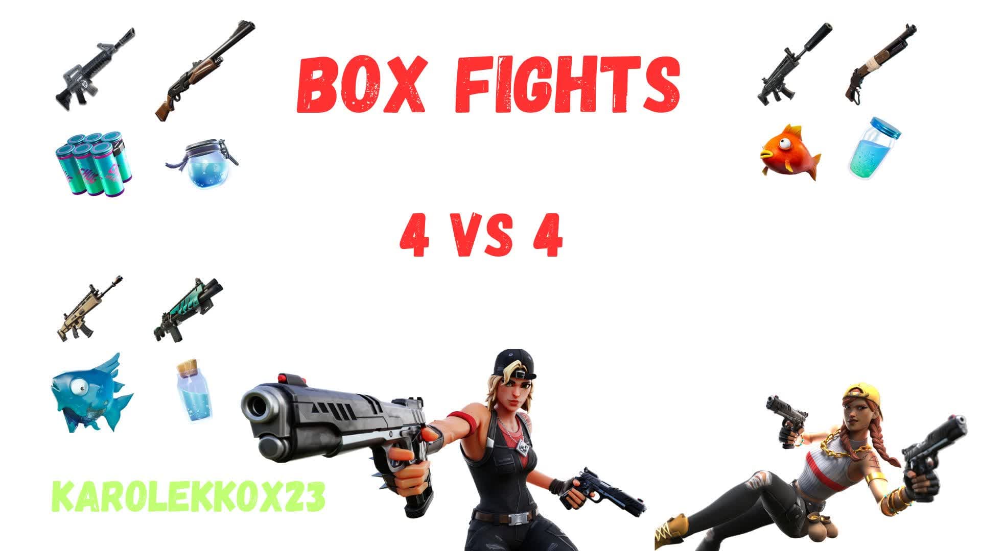 💎4vs4 BOX FIGHT💎📦 — Fortnite Creative map