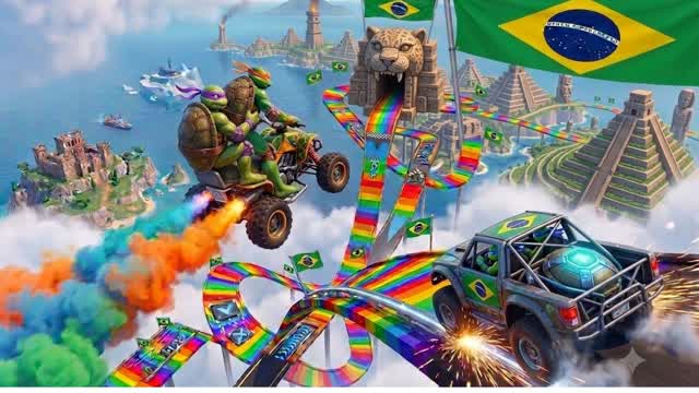 🌄RAMP CIDADE LIVRE -TODAS AS ARMAS 🏙️ — Fortnite Creative map cover art