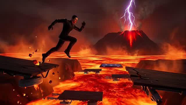 DON'T FALL - LAVA RUN 🔥 — Fortnite Creative map