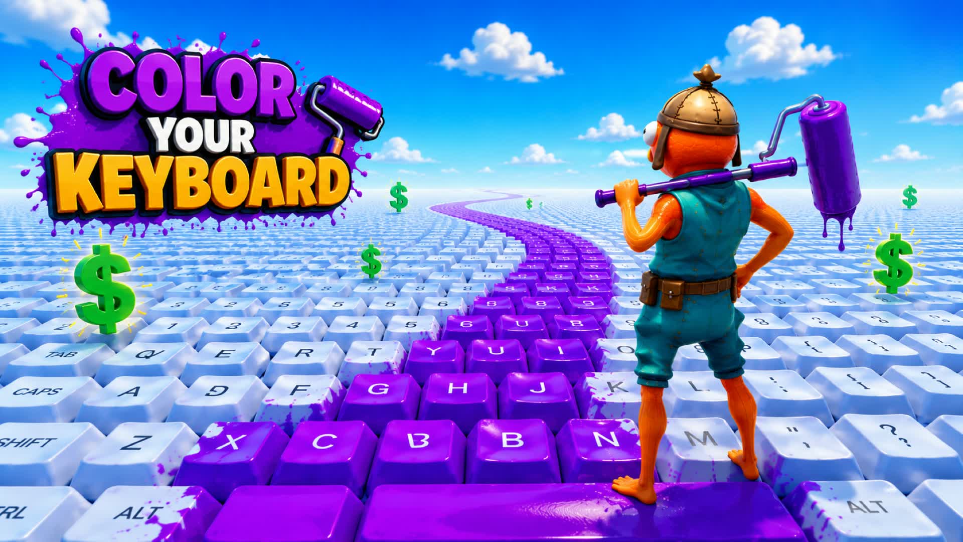 [ASMR] Color Your Keyboard — Fortnite Creative map