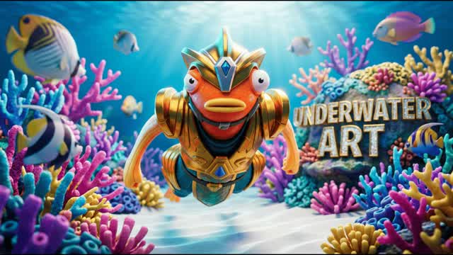 Undewater Art — Fortnite Creative map