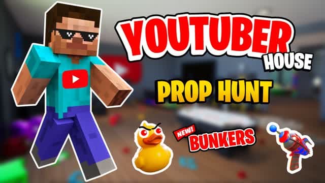 🔴YOUTUBER HOUSE PROP HUNT🔴 — Fortnite Creative map cover art
