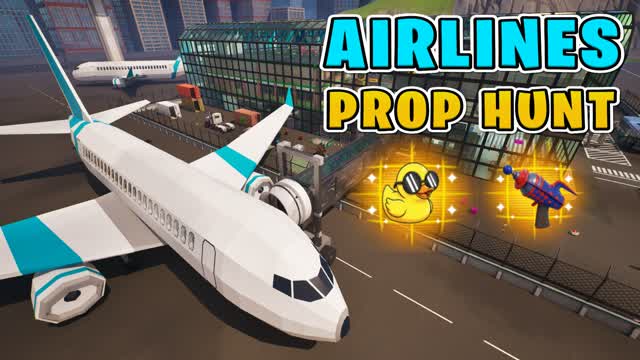 ESCONDITE AIRLINES PROP HUNT CACHE CACHE — Fortnite Creative map cover art